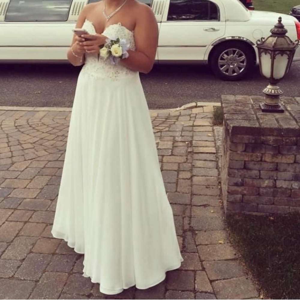 White prom dress
